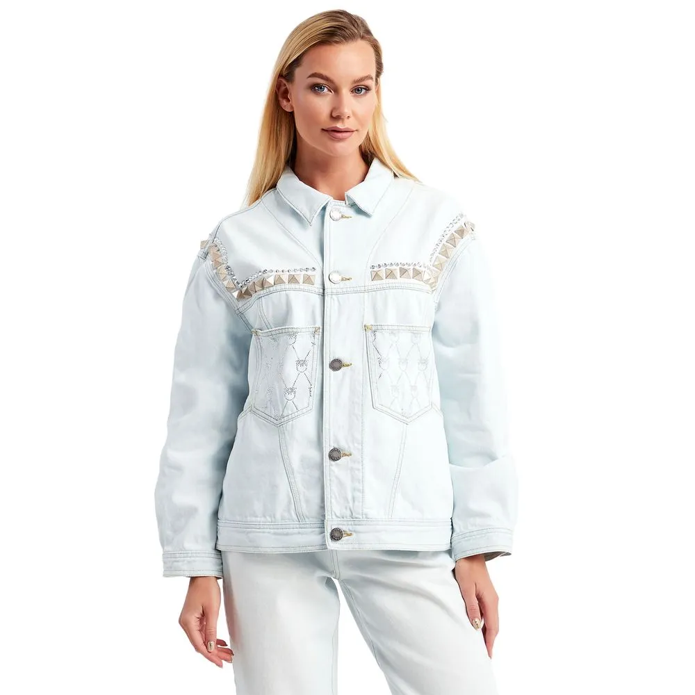 PINKO Women's Gray Cotton Jackets & Coat