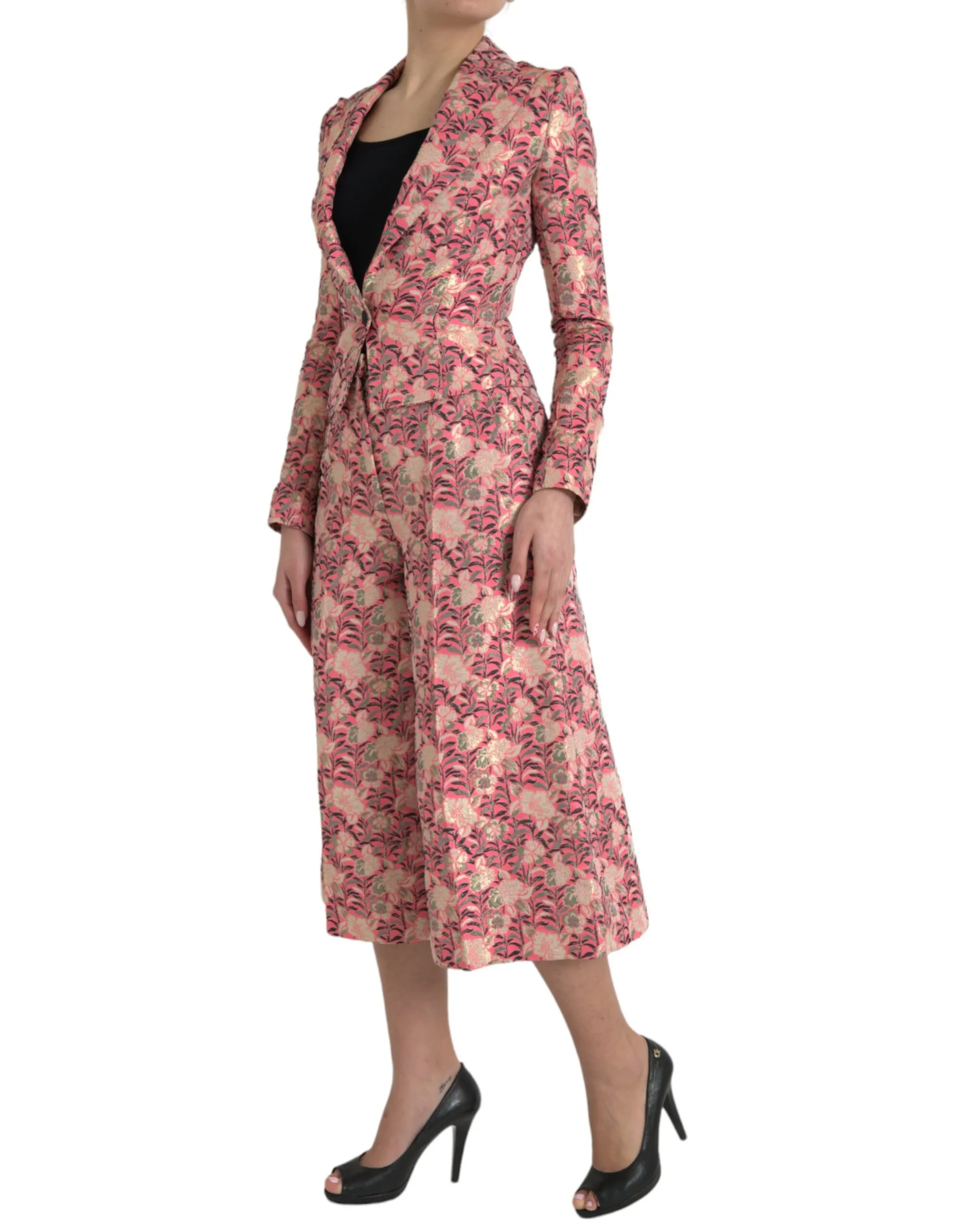 Dolce & Gabbana Women's Elegant Pink Slim Fit Two-Piece Suit