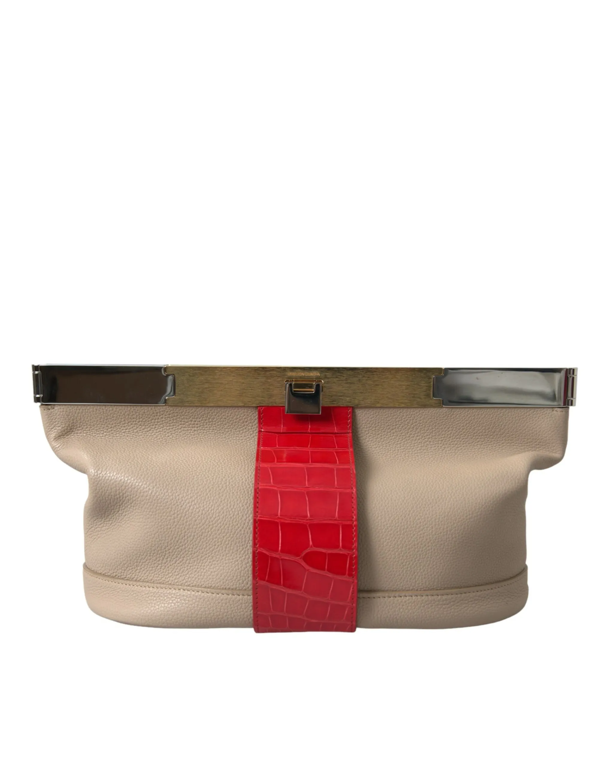 Balenciaga Women's Two Tone Exotic Leather Clutch
