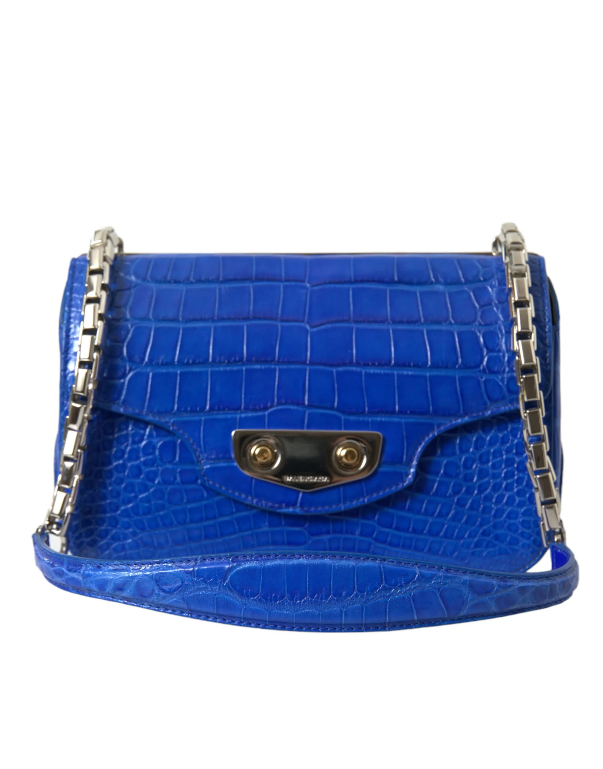 Balenciaga Women's Alligator Skin Mini Shoulder Bag - Elegant Blue