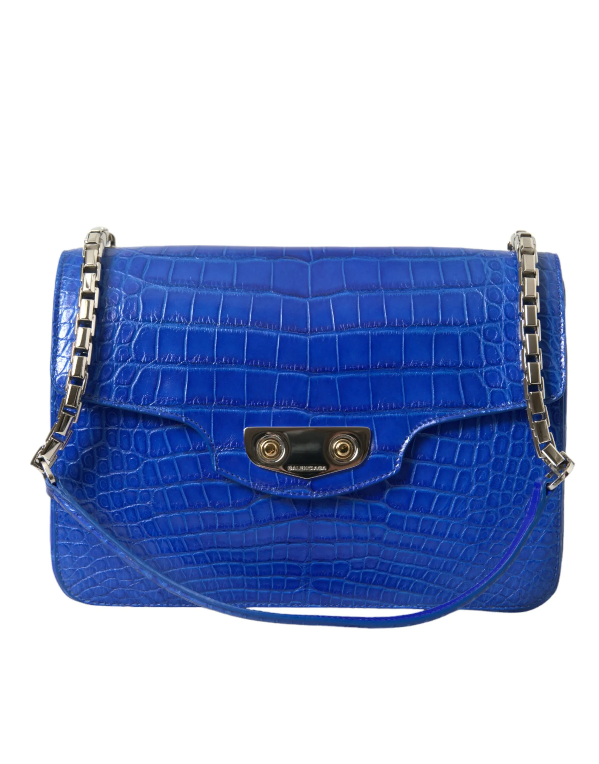 Balenciaga Women's Chic Alligator Skin Chain Shoulder Bag