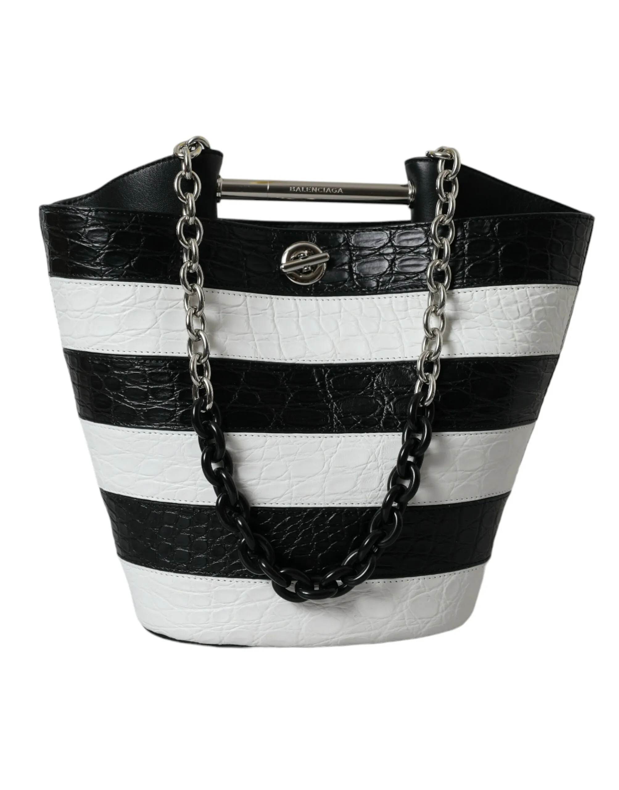 Balenciaga Women's Chic Crocodile Leather Maxi Bucket Bag