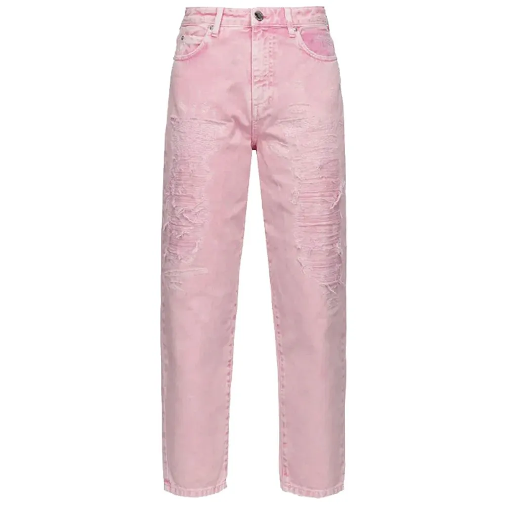 PINKO Women's Pink Cotton Jeans & Pant