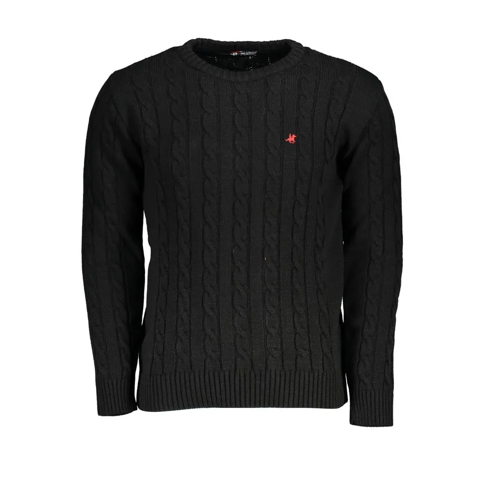 U.S. Grand Polo Men's Black Fabric Sweater
