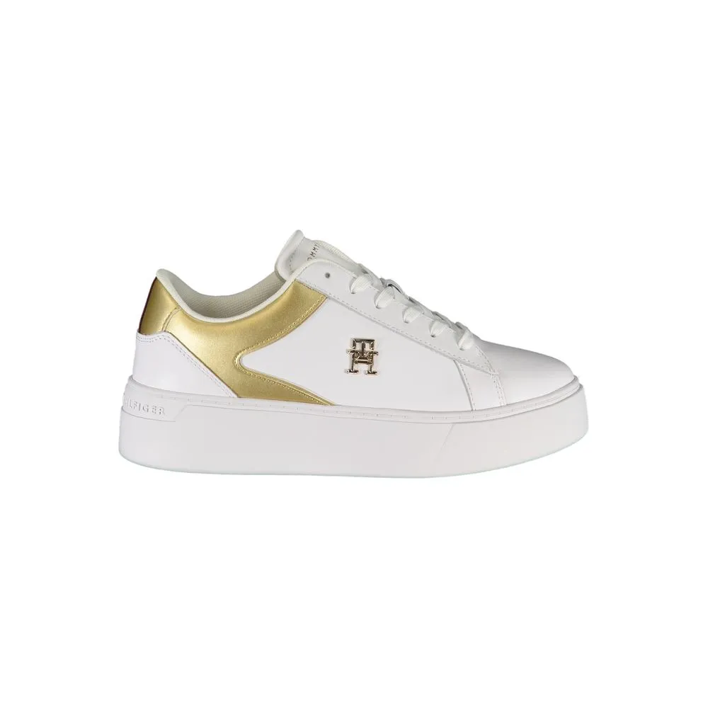 Tommy Hilfiger Women's White Polyester Sneaker