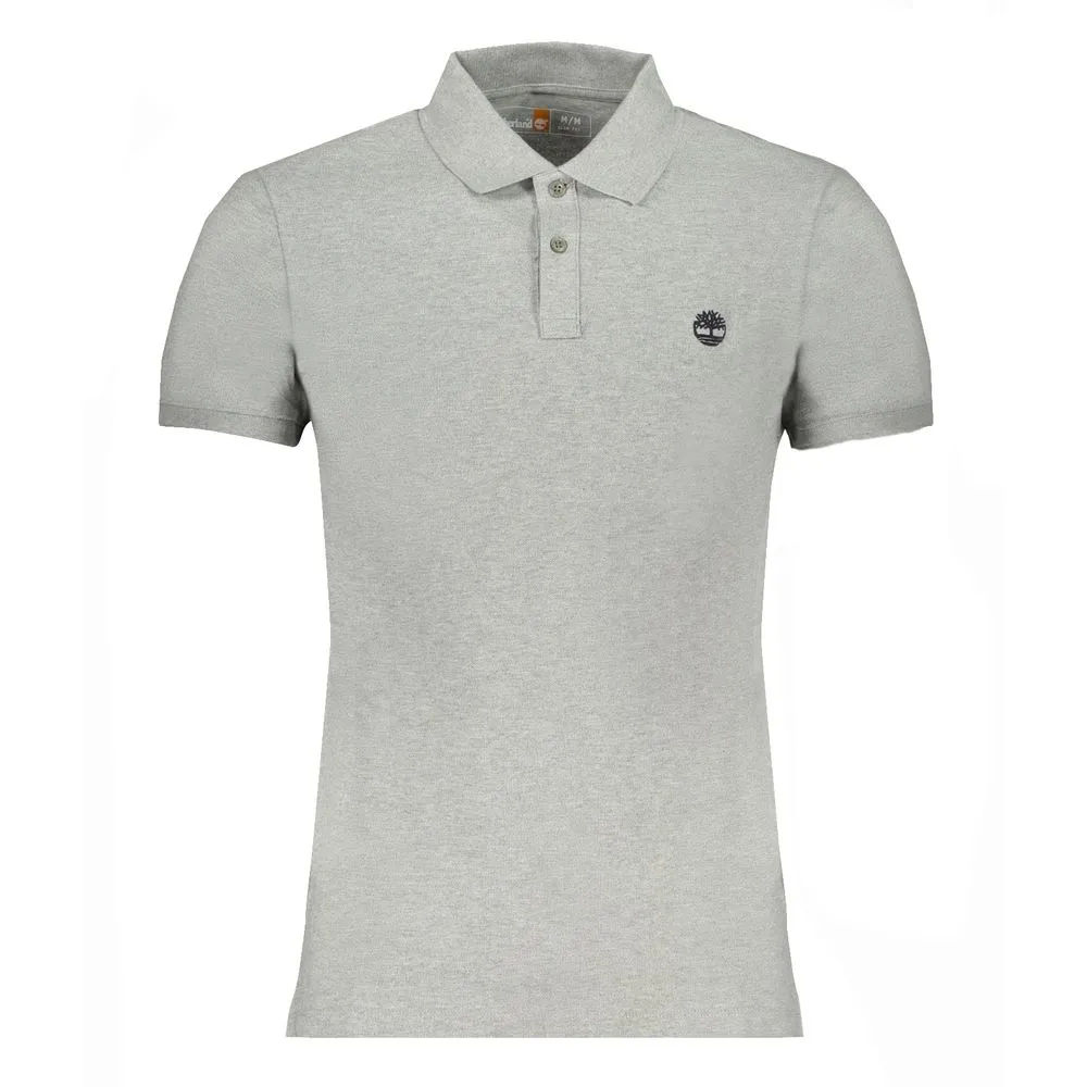 Timberland Men's Gray Cotton Polo Shirt