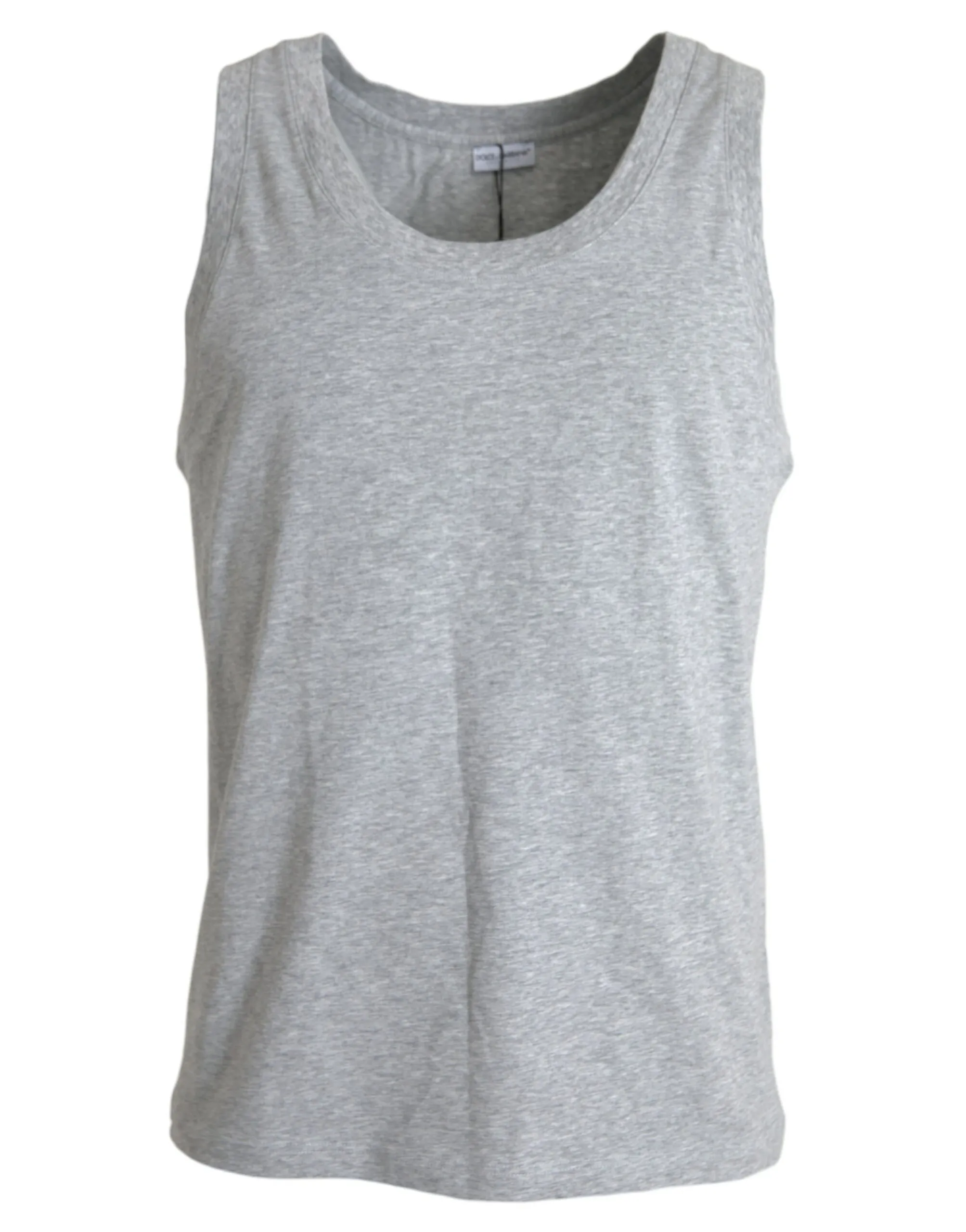 Dolce & Gabbana Men's Gray Cotton Stretch Sleeveless Tank Top T-shirt