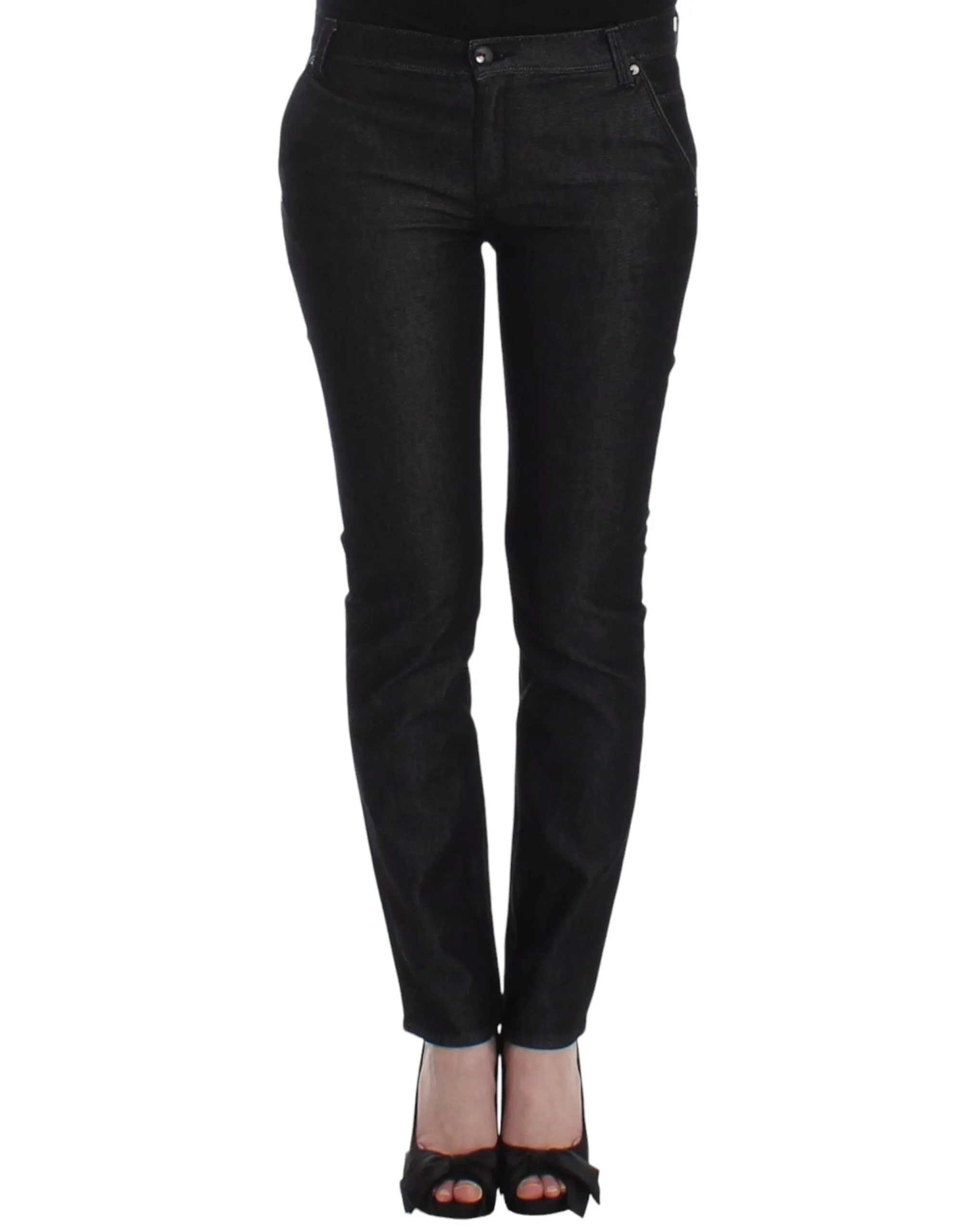 Ermanno Scervino Women's Chic Black Skinny Jeans - Elegant & Slim Fit