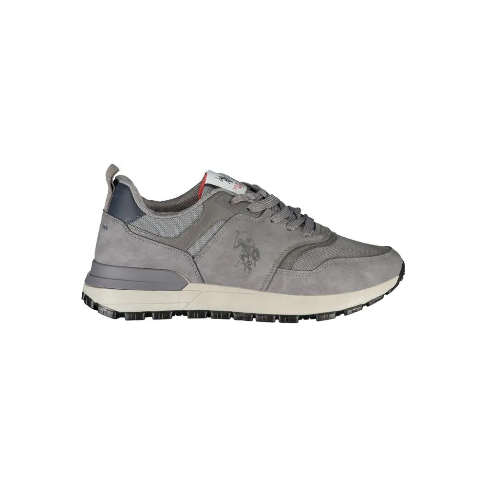U.S. POLO ASSN. Men's Gray Polyester Sneaker