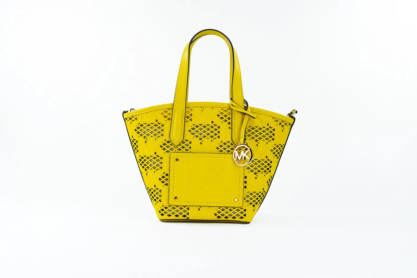 Michael Kors Women's Kimber Small Daffodil Leather 2-in-1 Zip Tote Messenger Bag Purse