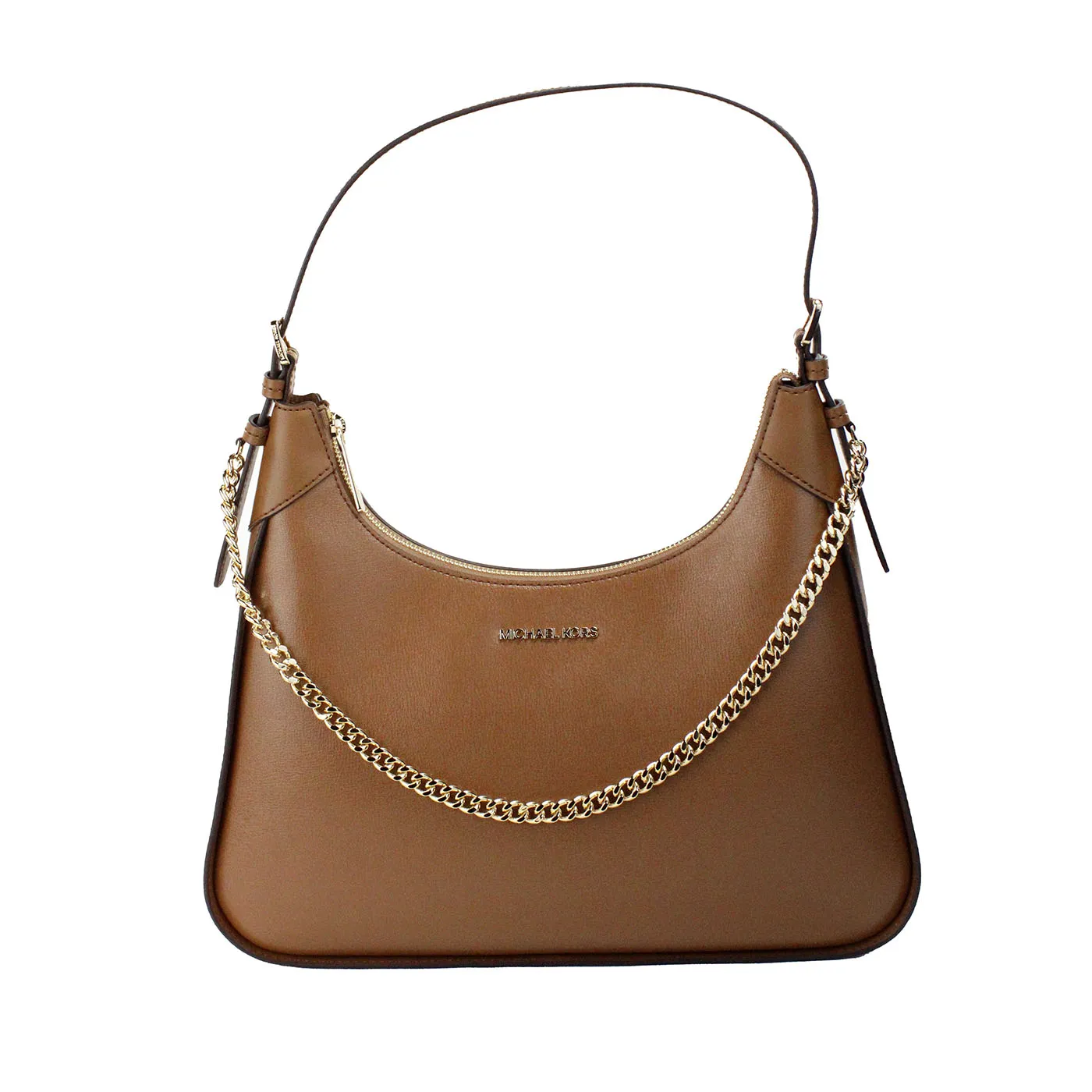 Michael Kors Women's Wilma Large Luggage Smooth Leather Chain Shoulder Bag Purse