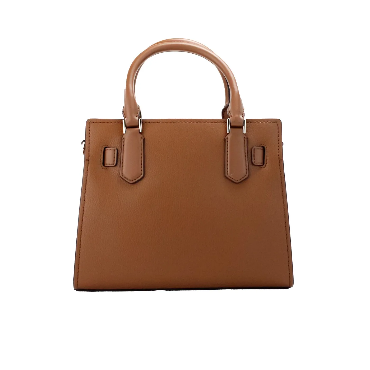 Michael Kors Women's Hamilton Small Luggage Grained Leather Satchel Crossbody Bag