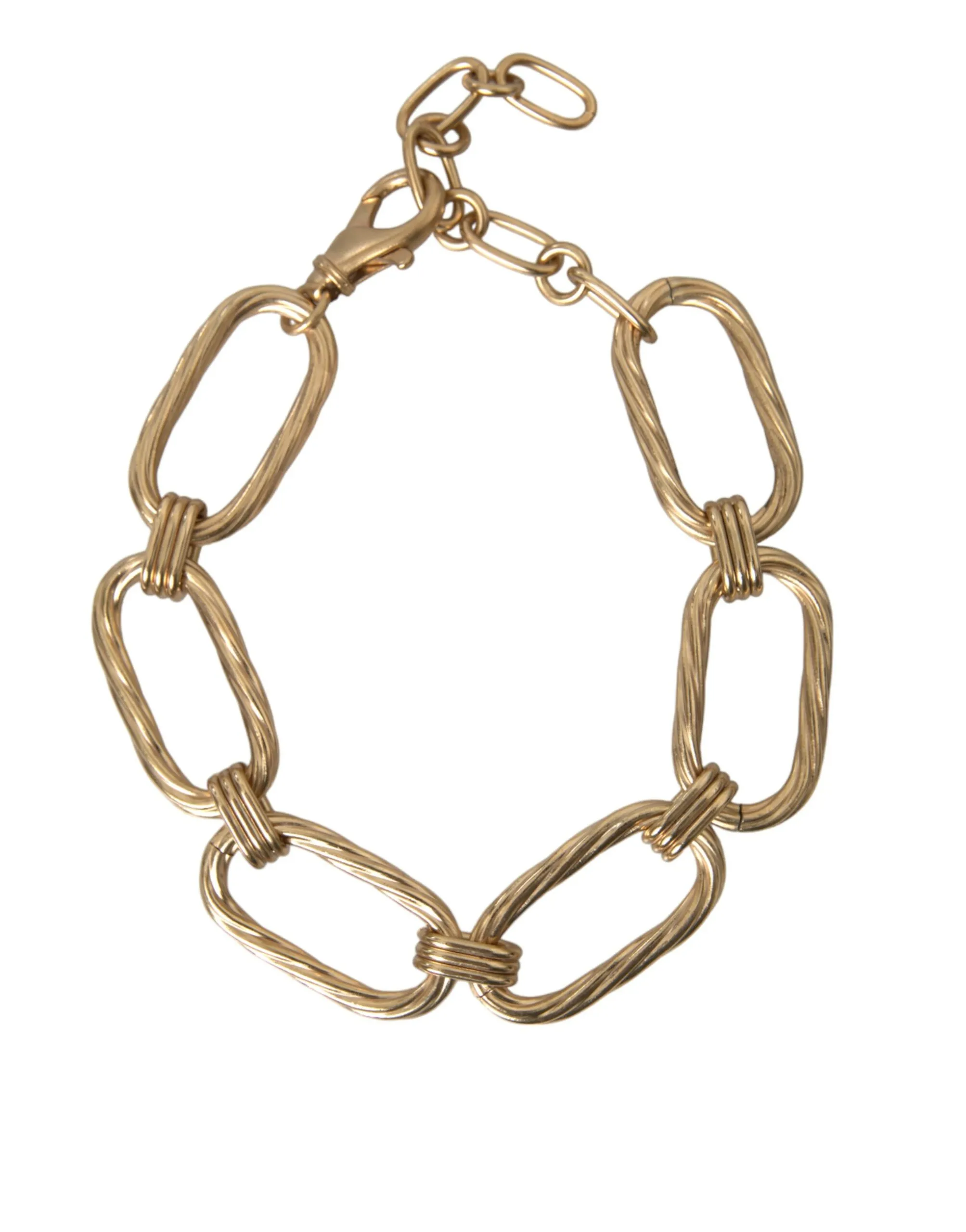 Dolce & Gabbana Women's Gold Tone Brass Large Link Chain Jewelry Necklace