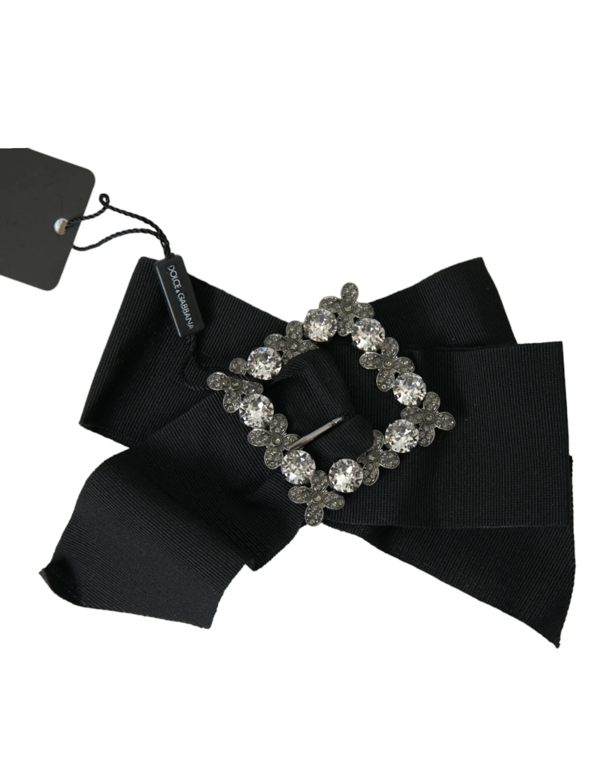 Dolce & Gabbana Women's Black Swarovski Crystal Embellished Hair Clip