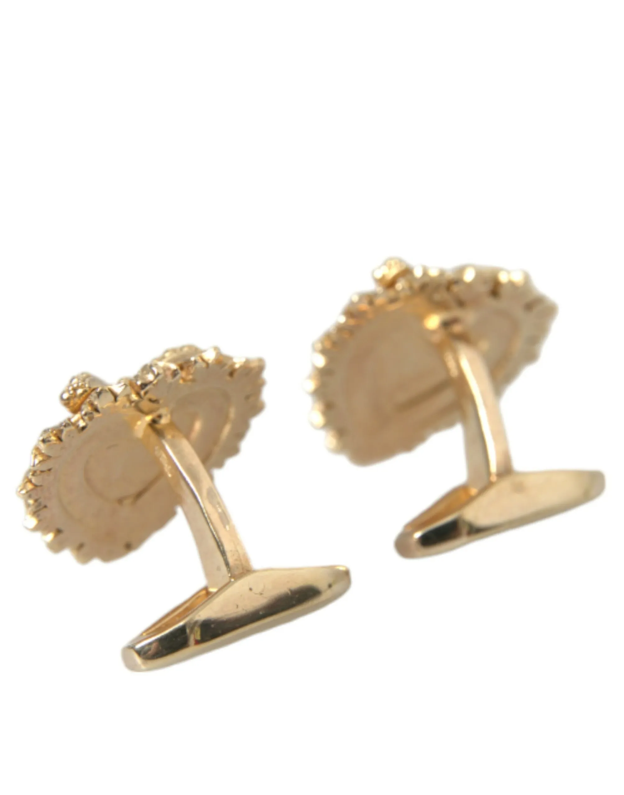 Dolce & Gabbana Men's Gold Plated 925 Sterling Silver Devotion Cufflink