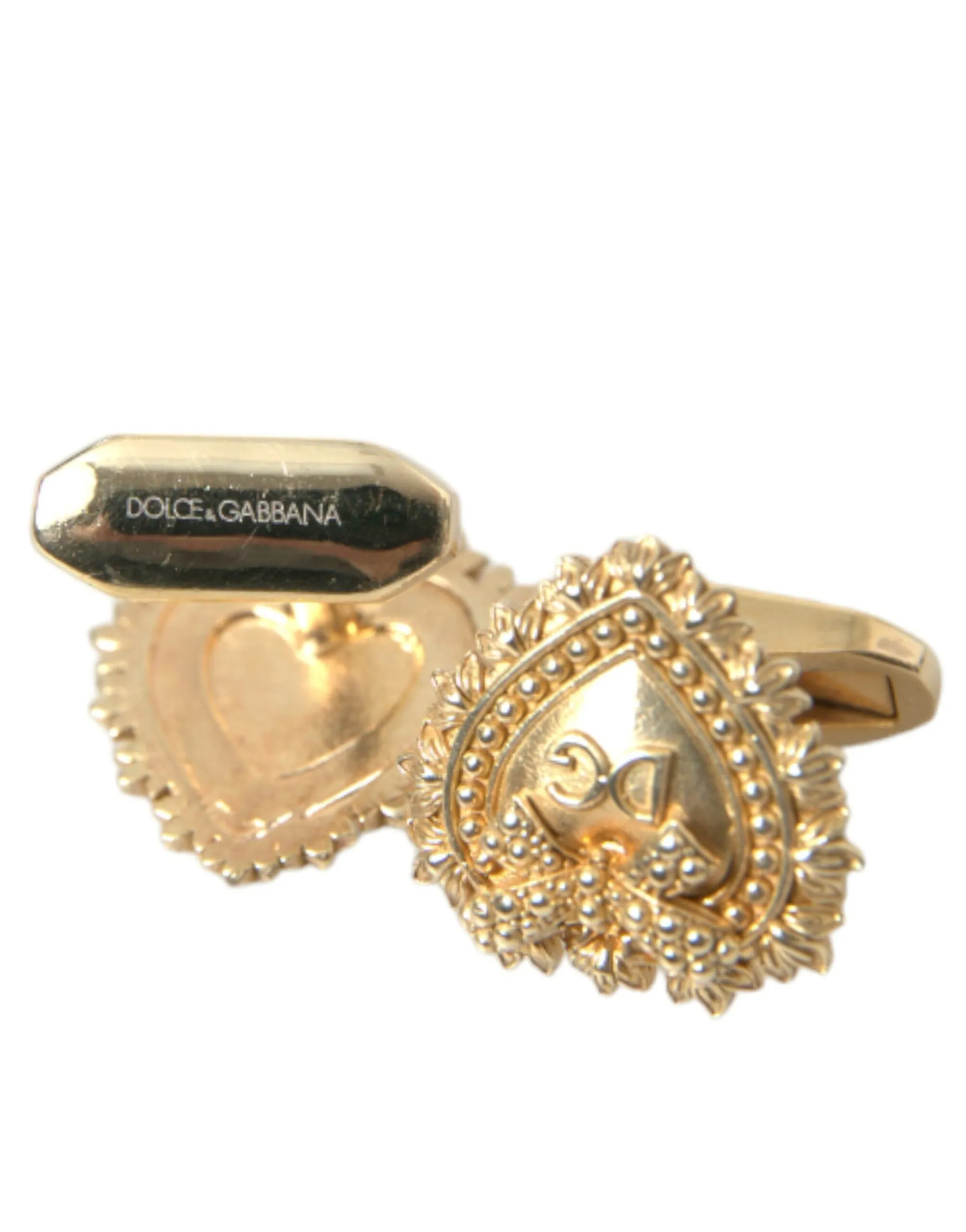 Dolce & Gabbana Men's Gold Plated 925 Sterling Silver Devotion Cufflink