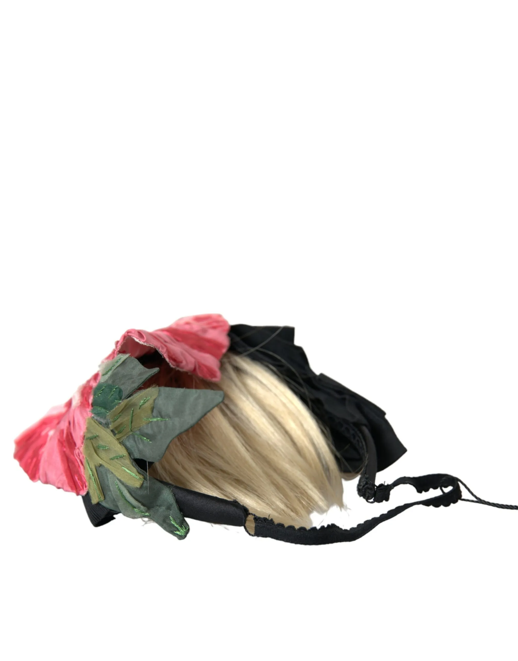 Dolce & Gabbana Women's Black Viscose White Hair Parrucchiera Headband Diadem