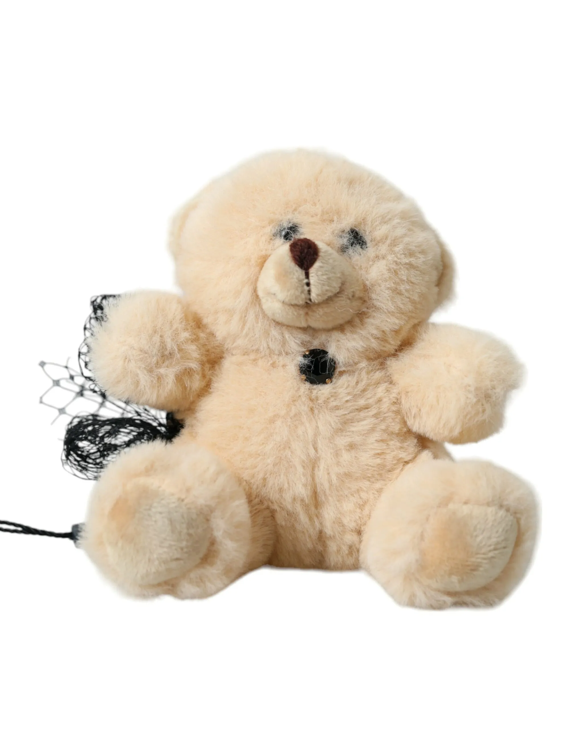 Dolce & Gabbana Women's Beige Teddy Bear Mesh Net Band Hair Clip