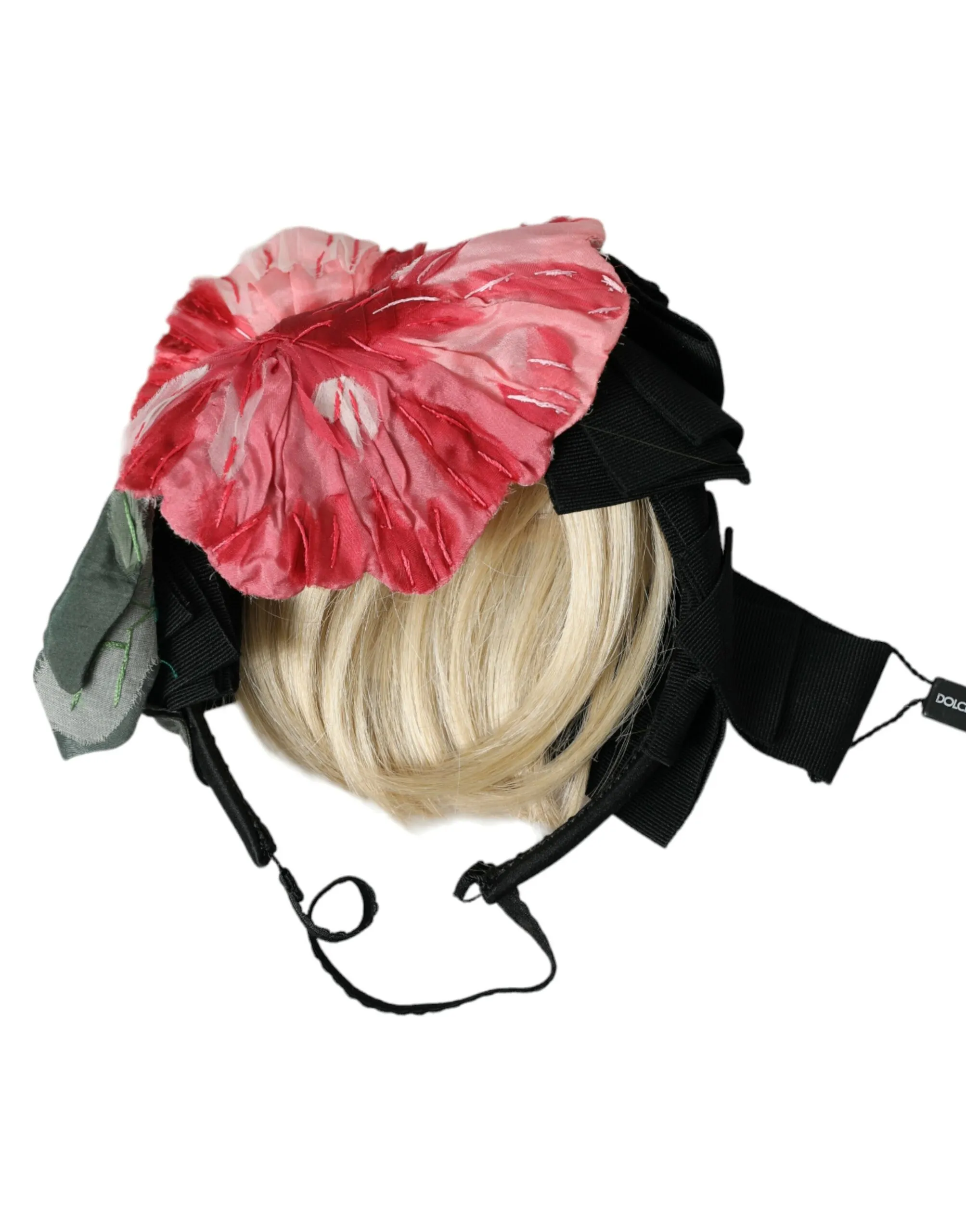 Dolce & Gabbana Women's Black Viscose White Hair Parrucchiera Headband Diadem
