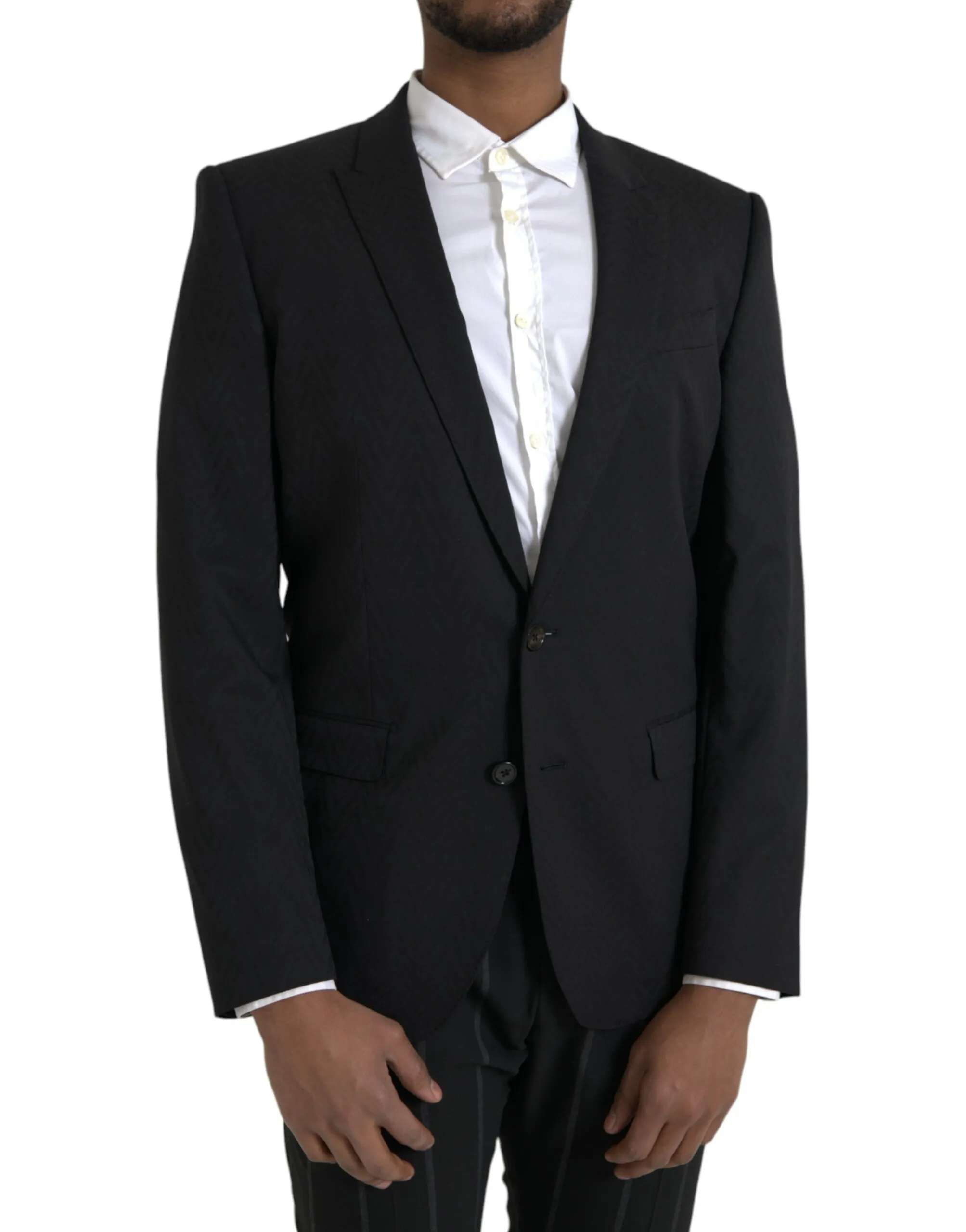 Dolce & Gabbana Men's Black MARTINI Slim Fit Jacket Coat Blazer