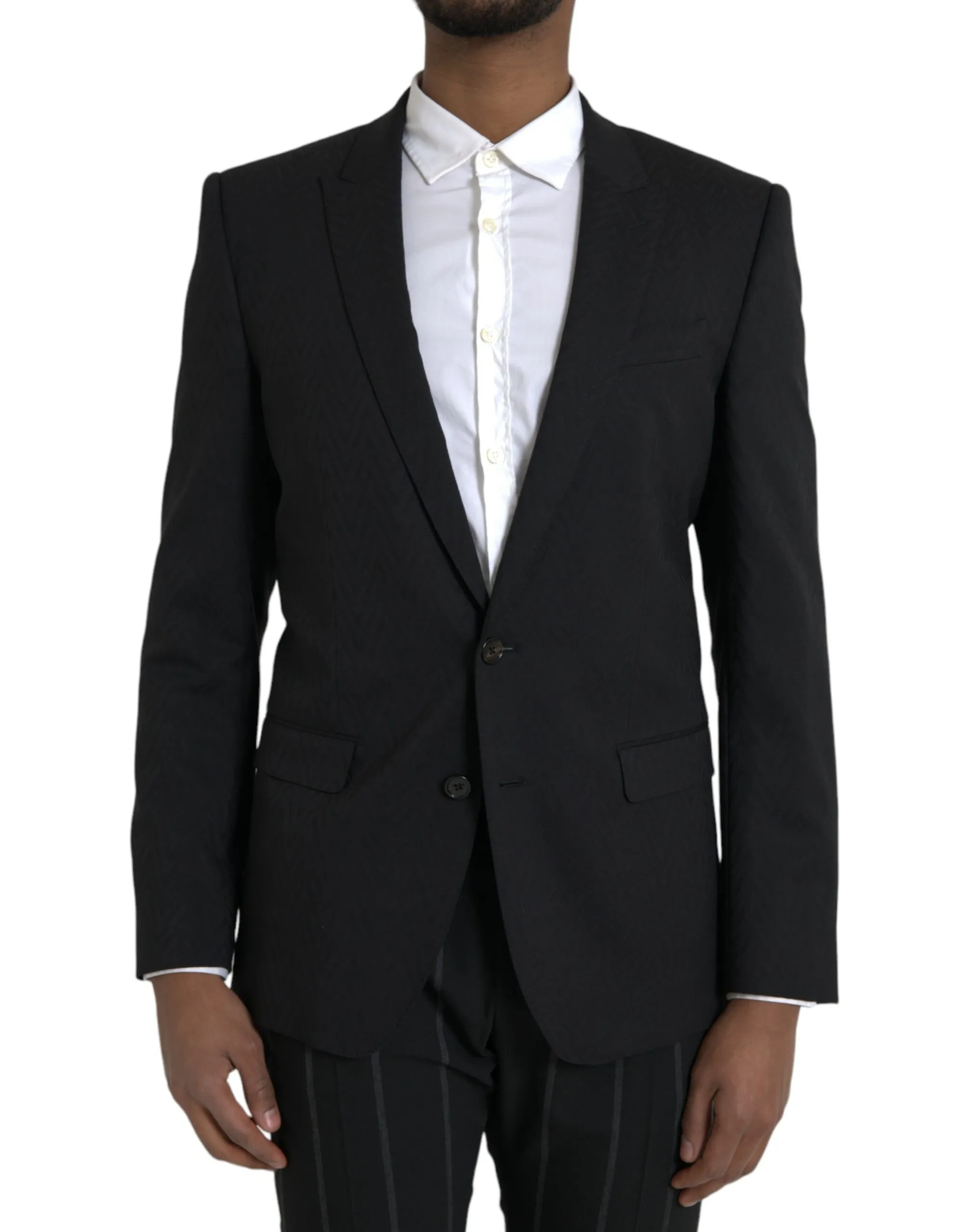 Dolce & Gabbana Men's Black MARTINI Slim Fit Jacket Coat Blazer