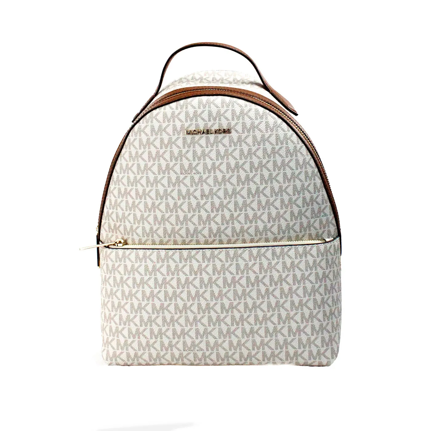 Michael Kors Women's Sheila Medium Vanilla Signature PVC Front Pocket Backpack Bag