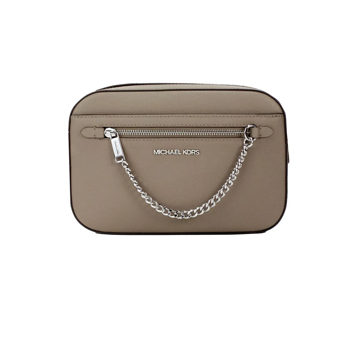 Michael Kors Women's Jet Set East West Large Dusk Leather Zip Chain Crossbody Bag
