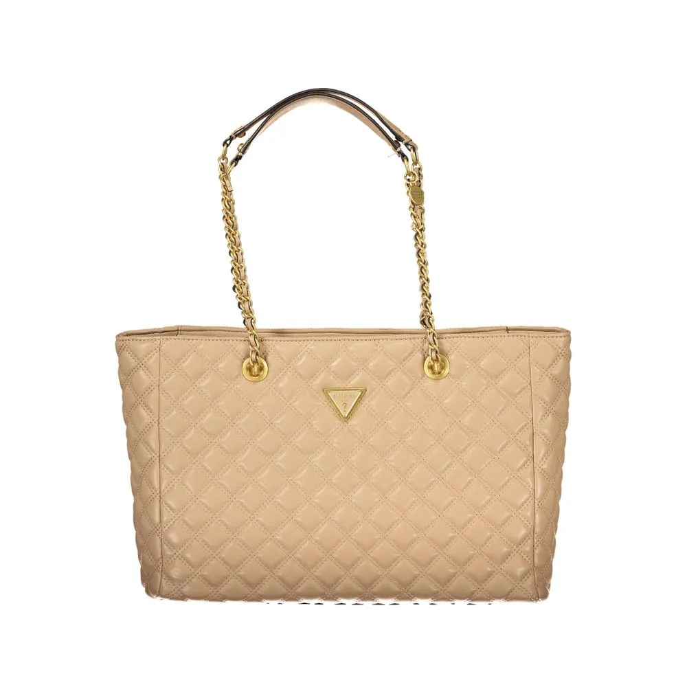Guess Jeans Women's Beige Polyethylene Handbag