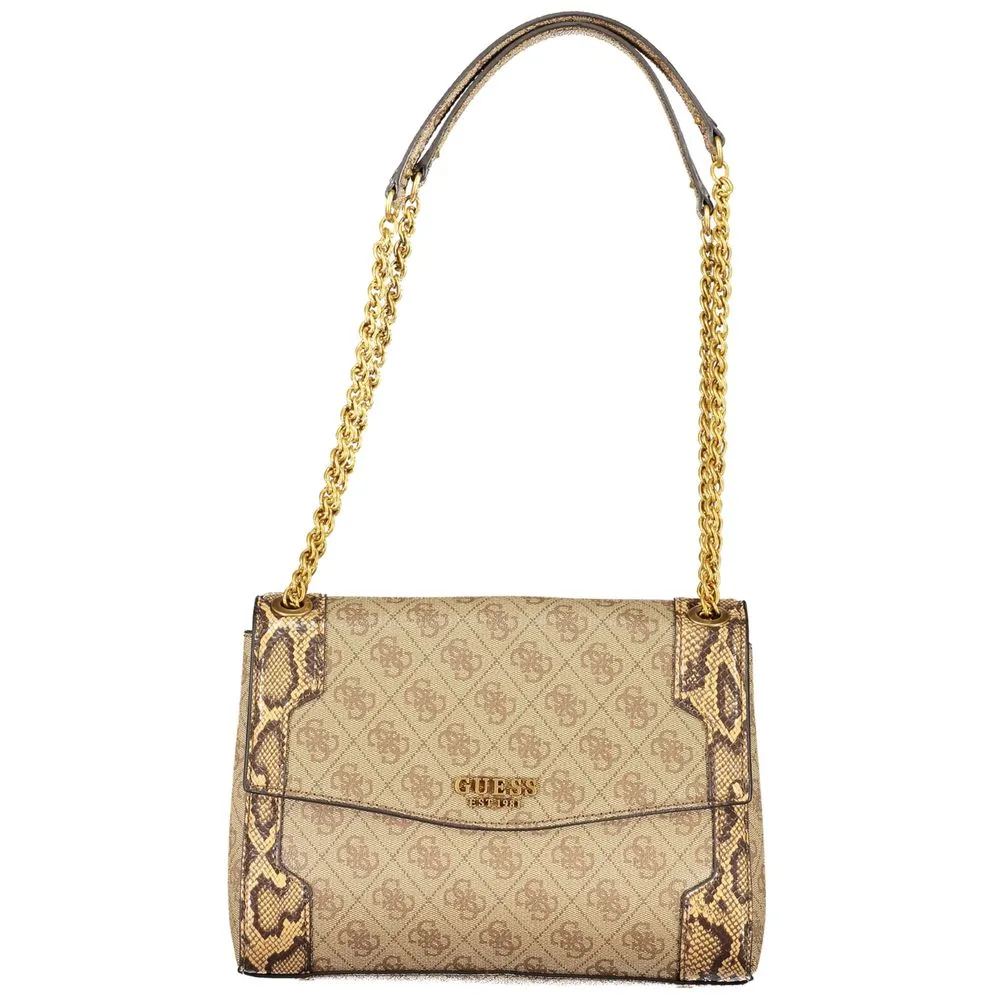 Guess Jeans Women's Beige Polyethylene Handbag