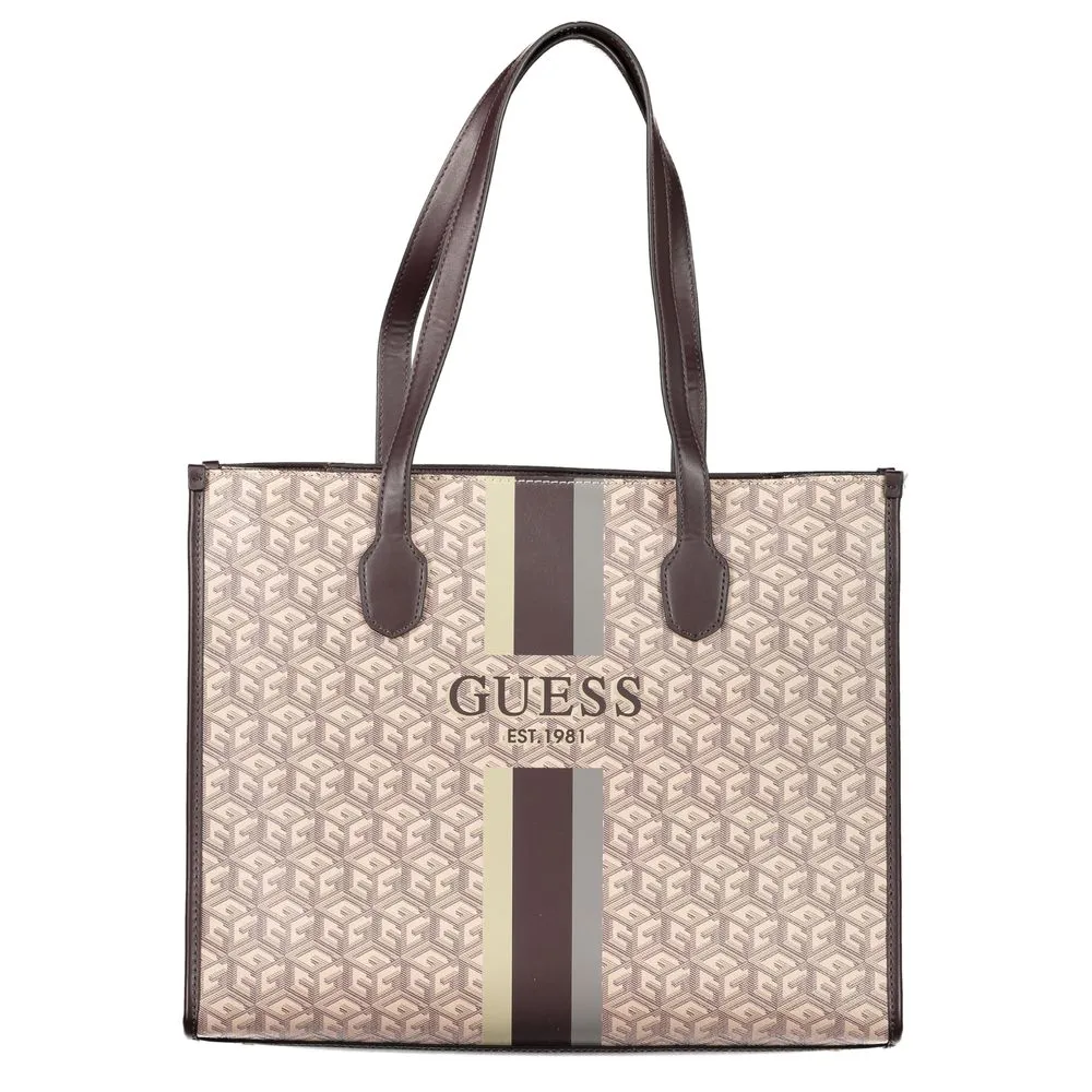 Guess Jeans Women's Beige Polyethylene Handbag