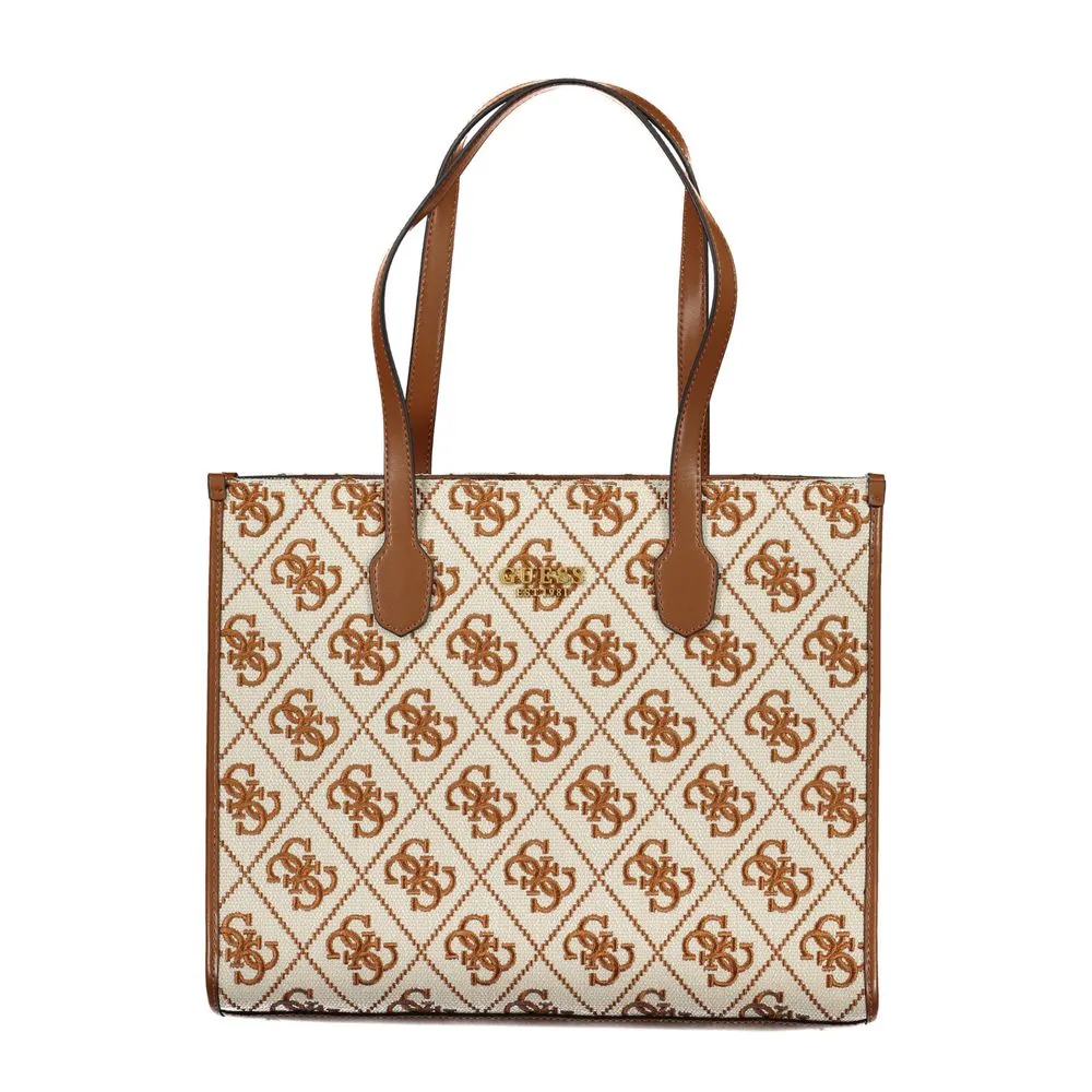 Guess Jeans Women's Beige Polyester Handbag