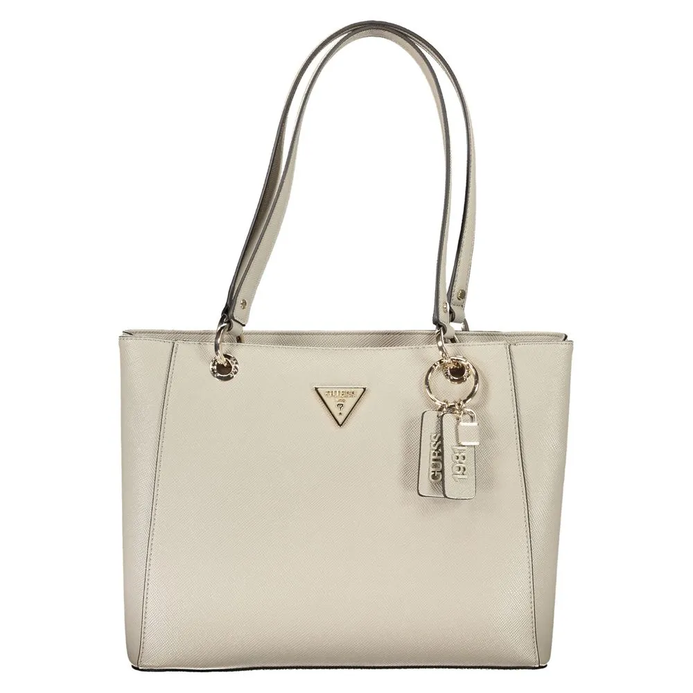 Guess Jeans Women's Beige Polyethylene Handbag