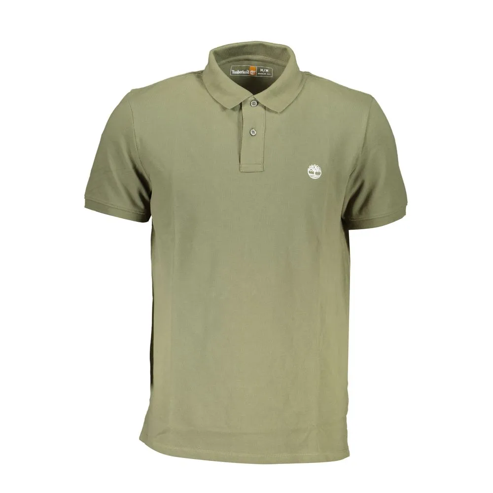 Timberland Men's Green Cotton Polo Shirt