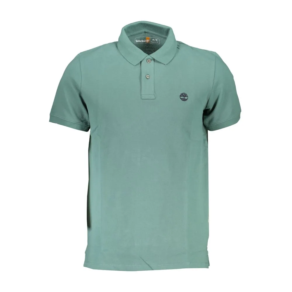 Timberland Men's Green Cotton Polo Shirt