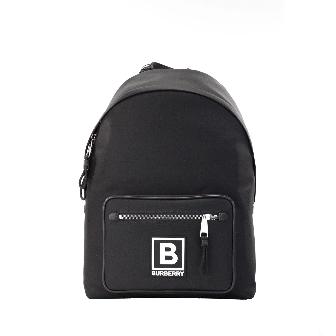 Burberry Men's Abbeydale Branded Stamp Black Nylon Backpack Shoulder Bookbag
