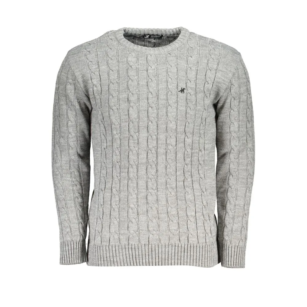 U.S. Grand Polo Men's Gray Fabric Sweater