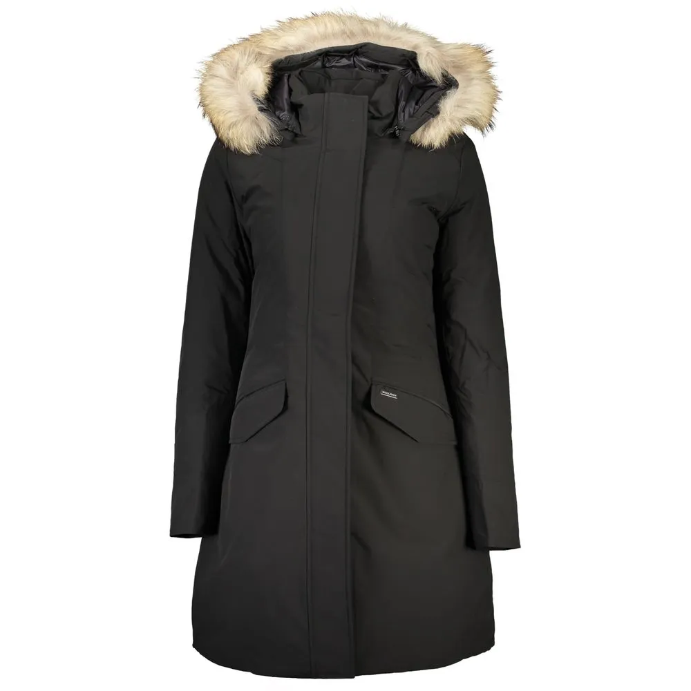 Woolrich Women's Black Cotton Jackets & Coat