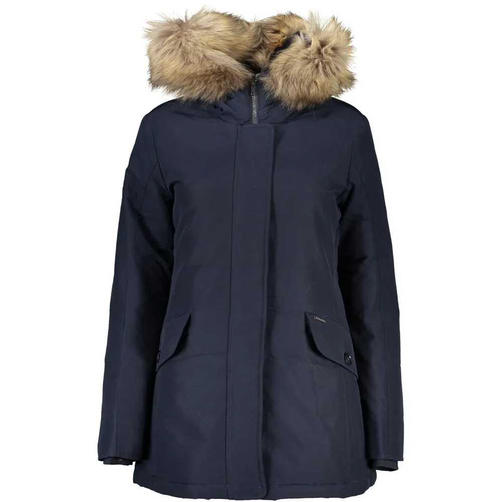 Woolrich Women's Blue Cotton Jackets & Coat