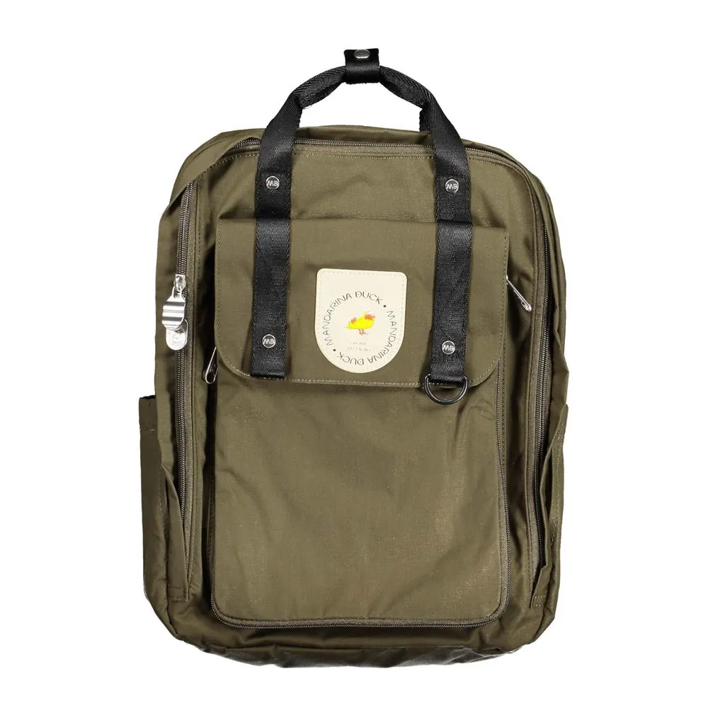 Mandarina Duck Women's Green Cotton Backpack