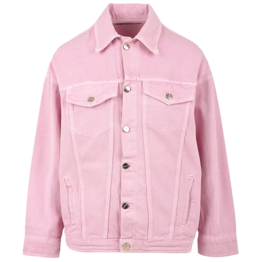 Hinnominate Women's Pink Cotton Jackets & Coat