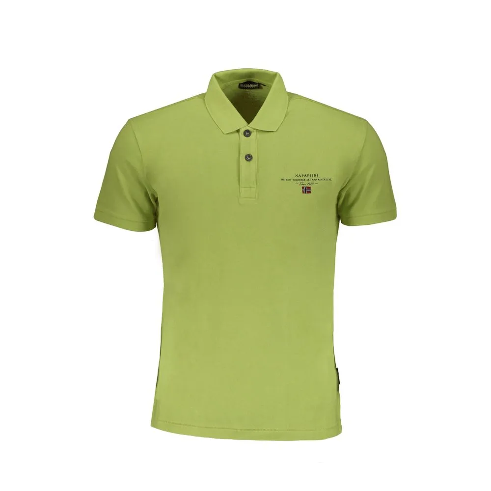 Napapijri Men's Yellow Cotton Polo Shirt