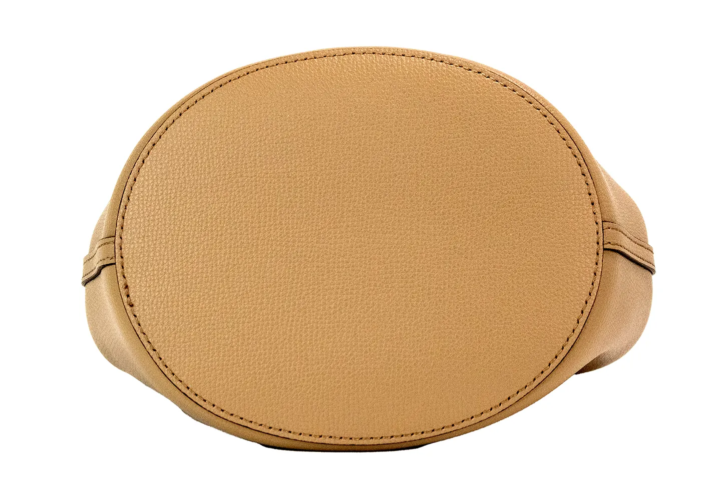 Burberry Women's Lorne Small Camel Haymarket Check Pebble Leather Bucket Handbag Purse