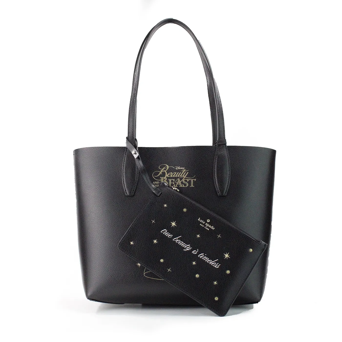 Kate Spade Women's Disney Beauty And The Beast Small Leather Reversible Tote Handbag