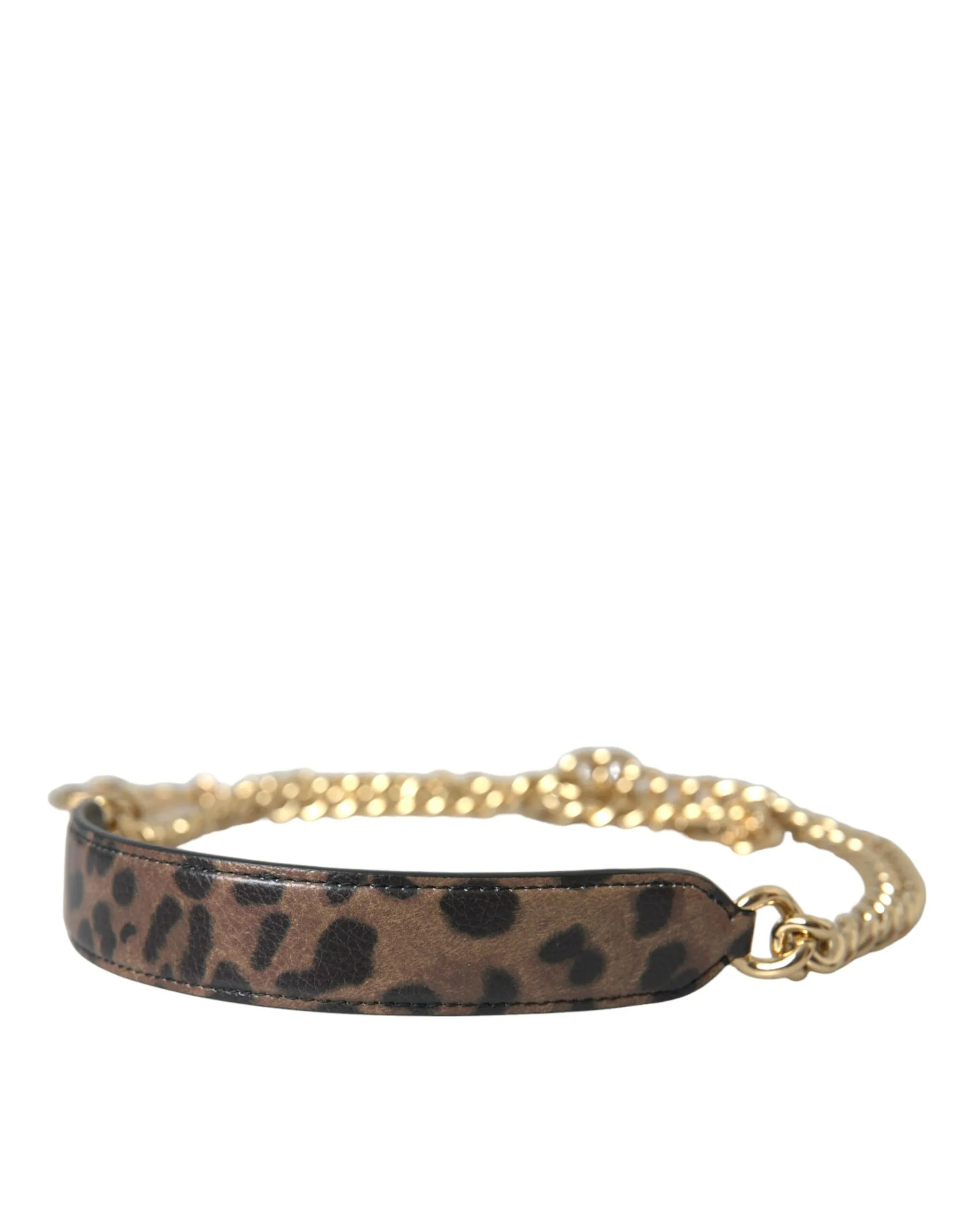 Dolce & Gabbana Women's Brown Leopard Handbag Accessory Shoulder Strap