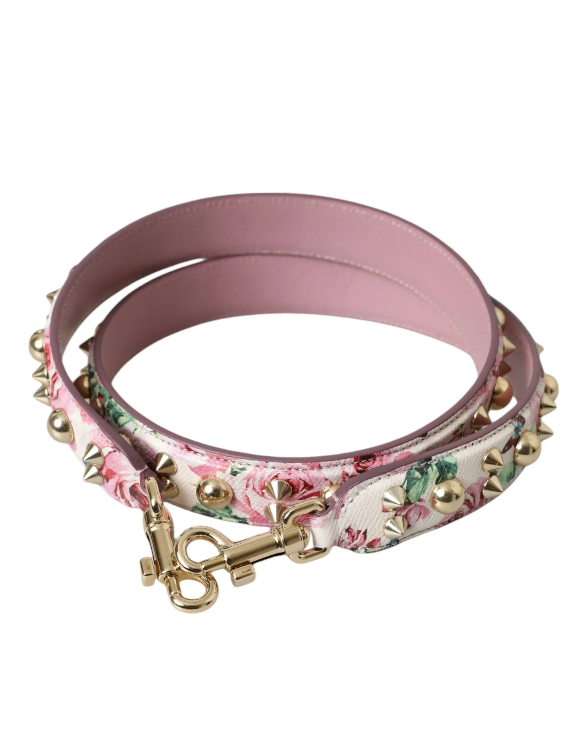 Dolce & Gabbana Women's Pink Floral Handbag Accessory Shoulder Strap