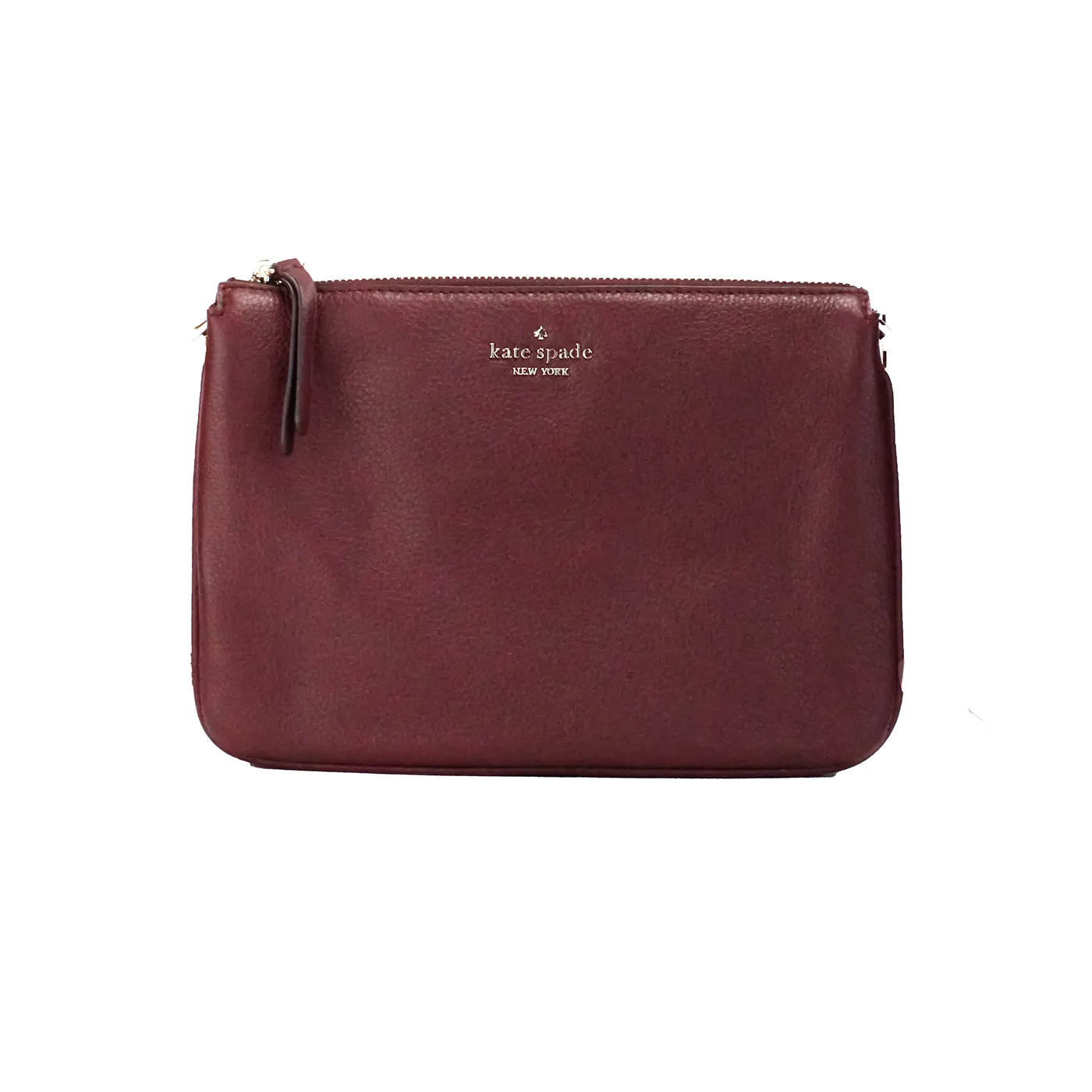 Kate Spade Women's Jackson Cherrywood Leather Triple Gusset Crossbody Handbag Purse