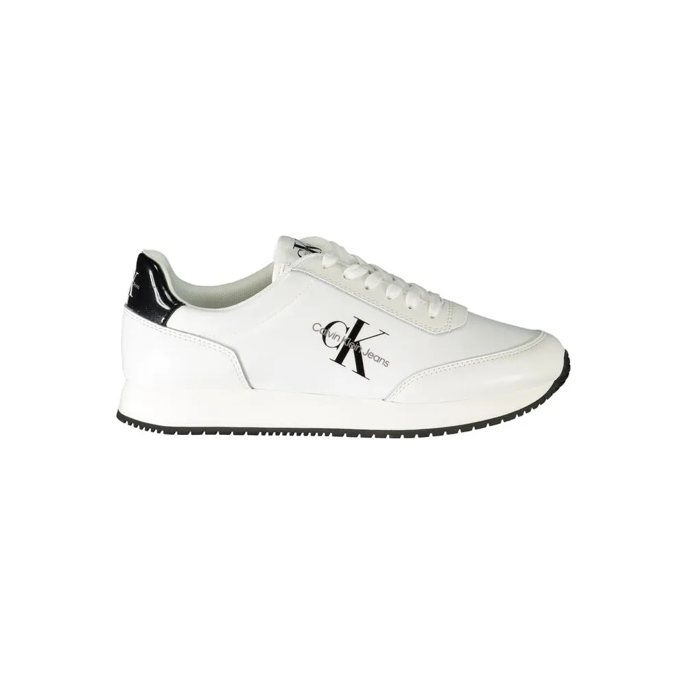 Calvin Klein Women's White Polyester Sneaker