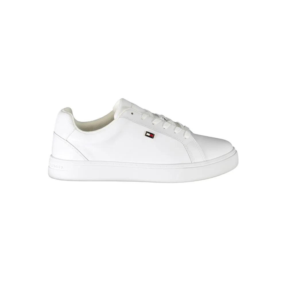 Tommy Hilfiger Women's White Polyester Sneaker