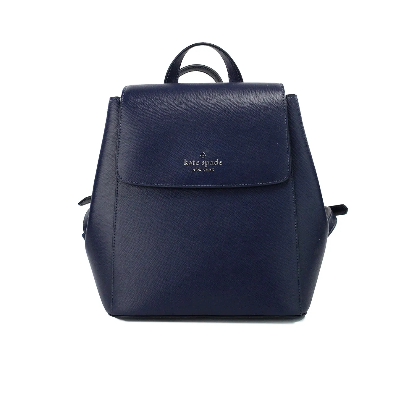Kate Spade Women's Madison Navy Saffiano Leather Medium Flap Shoulder Backpack Bag