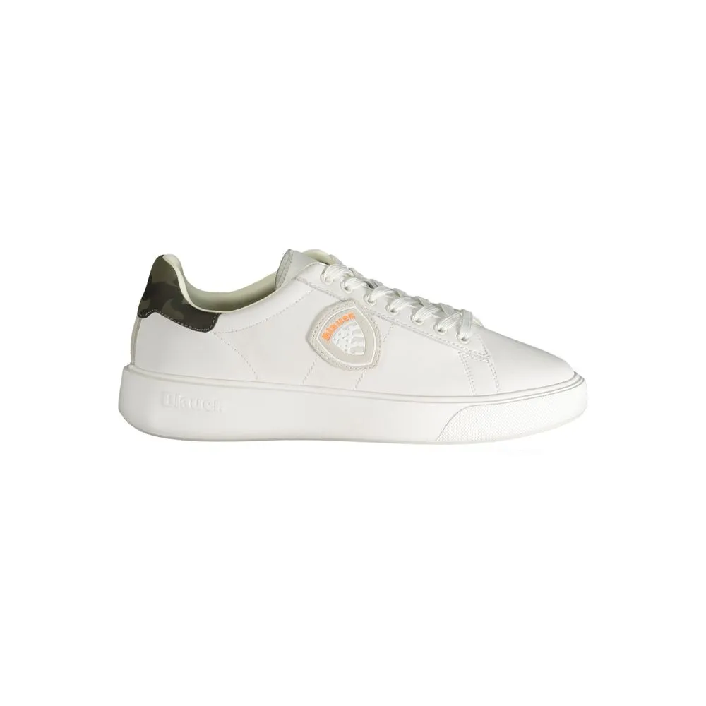 Blauer Men's White Polyester Sneaker
